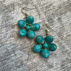 💥3 for $15💥   Handmade turquoise flower earrings